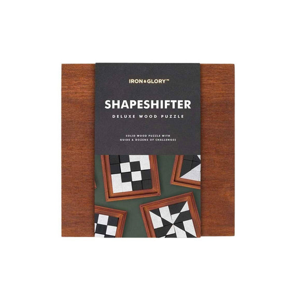 The packaging for the Shapeshifter puzzle